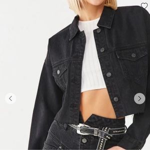 Forever 21 Jean jacket black SMALL gently used